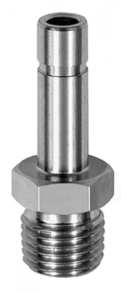 Gewinde-Stecknippel, R 1/8 a. , Stecknippel 8 mm, ES 1.4404