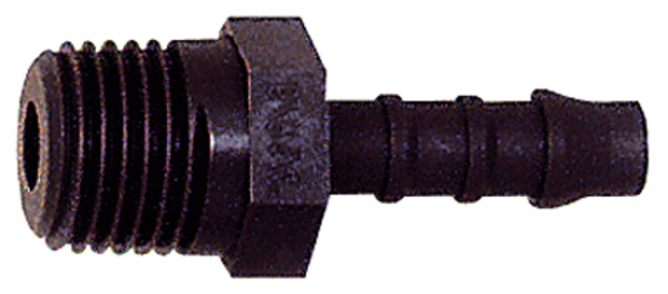 Gerader Einschraubstutzen, M5 a., für Schlauch LW 3 mm, PA 6
