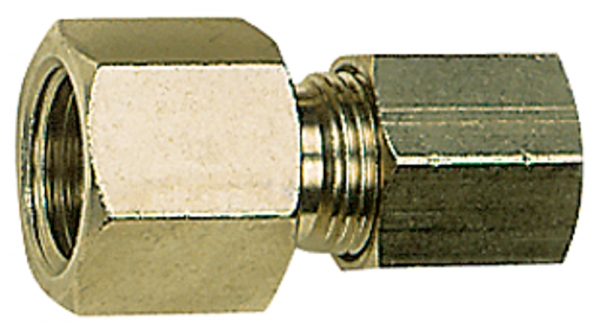 Manometerverschraubung, G 3/8 i., Rohr-Außen-Ø 10 mm, MS vern.