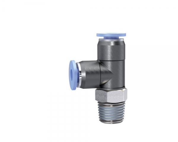 T-Steckverschraubung »Blaue Serie« mini, L-Form, drehbar, R 1/8