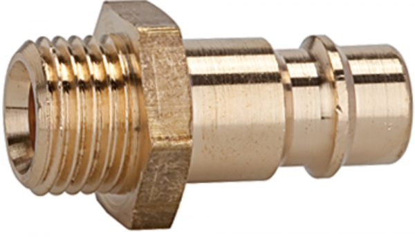 Nippel für Kupplungen NW 7,2 - NW 7,8, Messing blank, G 1/8 AG
