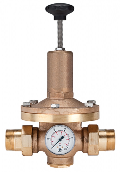 Druckregler für Wasser, inkl. Manometer, R 2, 0,2 - 2 bar