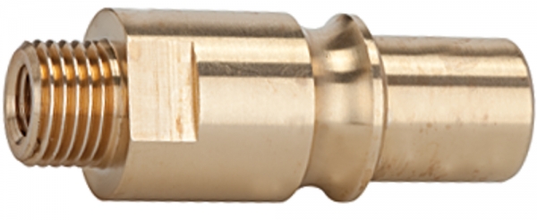 Nippel für Kupplungen NW 12, Messing blank, G 1/4 AG