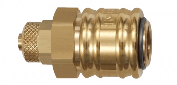 Schnellverschlusskupplung NW 7,2, MS blank, Schlauchanschluss 6x4