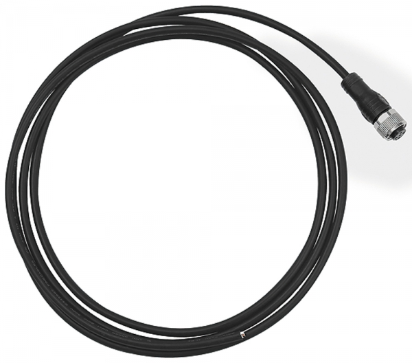 Anschlussstecker Winkelform, 4-polig, mit PUR-Kabel 5 m