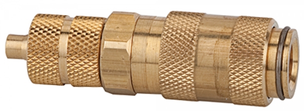 Schnellverschlusskupplung NW 2,7, MS blank, Schlauchanschluss 6x4