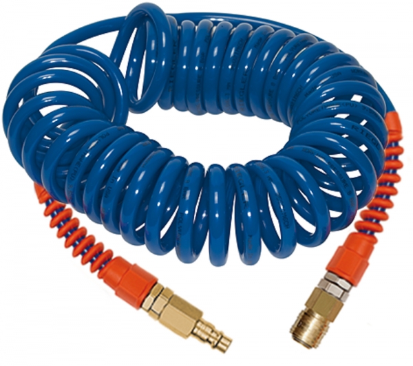 Spiralschlauch-Standardkupplung-Set, PU, Schlauch-ø 8x5, 10,0 m