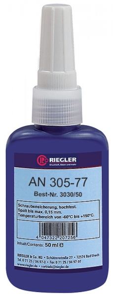 RIEGLER Lock AN 305-77, anaerober Klebstoff, mittelfest, 50 ml