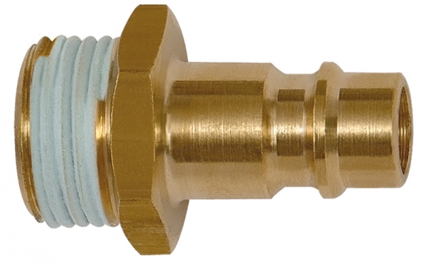 Nippel, NW 7,2 - 7,8, Messing blank, G 3/8 AG Gewindebeschichtung