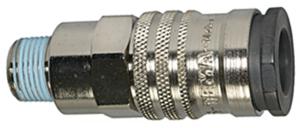 Schnellverschlusskupplung NW 10, hoher Durchfluss, R 3/8 AG