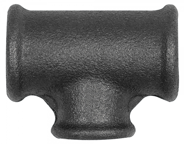 T-Stück 130, red. Rp 1 1/2, Rp 1 1/4, Rp 1 1/2 Temperguss schwarz