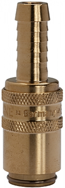 Temperierkupplung DN 6, Zapfen 9 mm, Absperrventil, Tülle gerade
