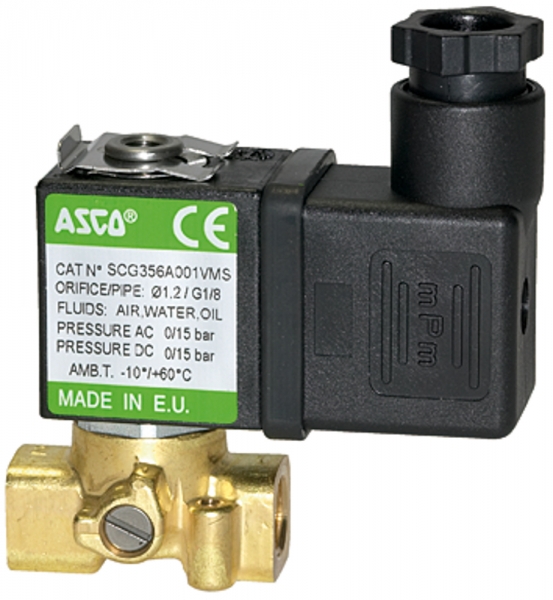 3/2-Wege-MV.,MS,NC,direktg.,230/50 V AC,50 Hz, G 1/8, PN 0-15 bar