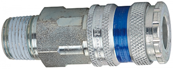 Schnellverschlusskupplung NW 7,6, Stahl/Messing verz., R 1/2 AG