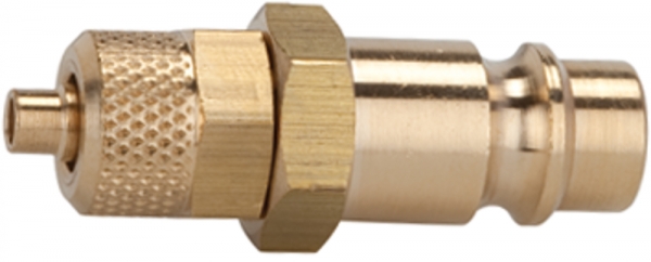 Nippel für Kupplungen NW 7,2 - NW 7,8, MS blank, für Schlauch 6x4