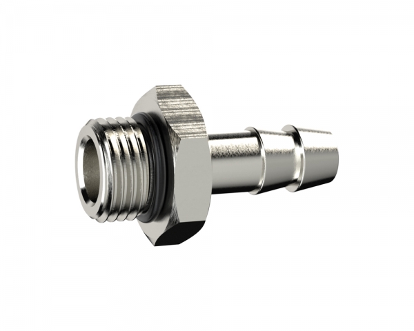 Einschraubschlauchtülle, O-Ring, G 1/8, Schlauch LW 6, MS vern.