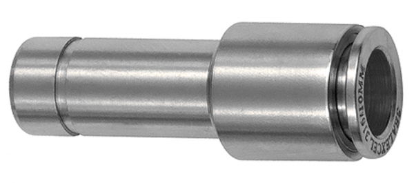 Gerade Steckverb., Nippel 8 mm, red., Schlauch-Ø 6, ES1.4404