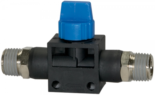 Absperrventil »Blaue Serie«, R 3/8 a., R 1/4 a., beschichtet
