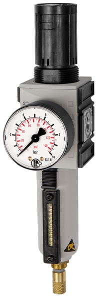 Filterregler »FUTURA«, MB, SR, Mano, BG 2, G 1/2, 0,5-16 bar, VA