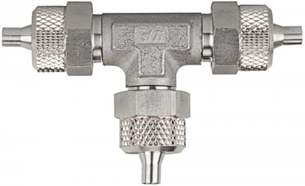 T-Verbinder, für Schlauch 6/4 mm, Edelstahl 1.4571