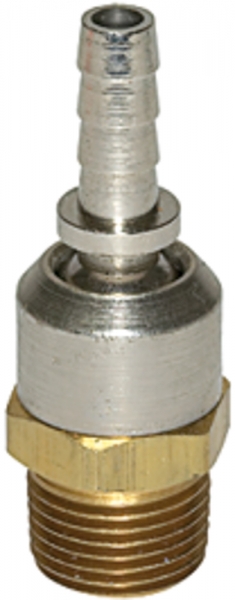 Schlauchtülle, NW 7,2-7,8, Stahl vern., drehbar, R 3/8 AG, LW 6