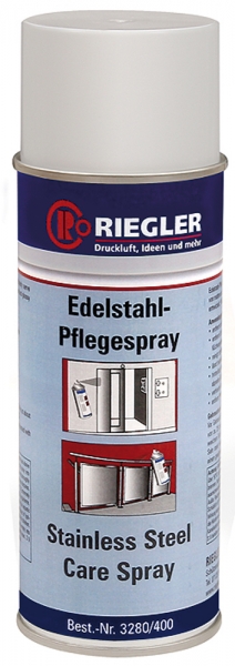 RIEGLER Edelstahl-Pflegespray, Temperatur -17°C bis 120°C, 400 ml