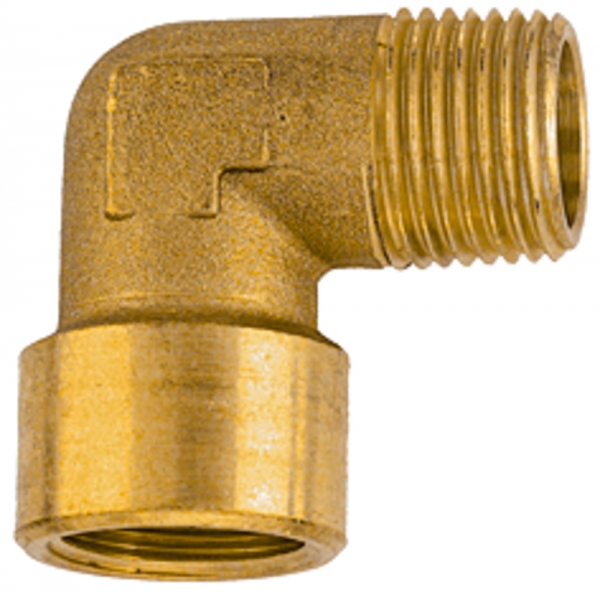 Winkelstück, innen/außen, G/R 3/8, SW 17, Messing blank