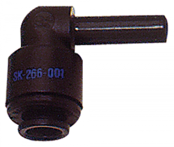 Einsteck-Winkelverbinder POM, Stutzen 6 mm, Schlauch-Außen-Ø 6