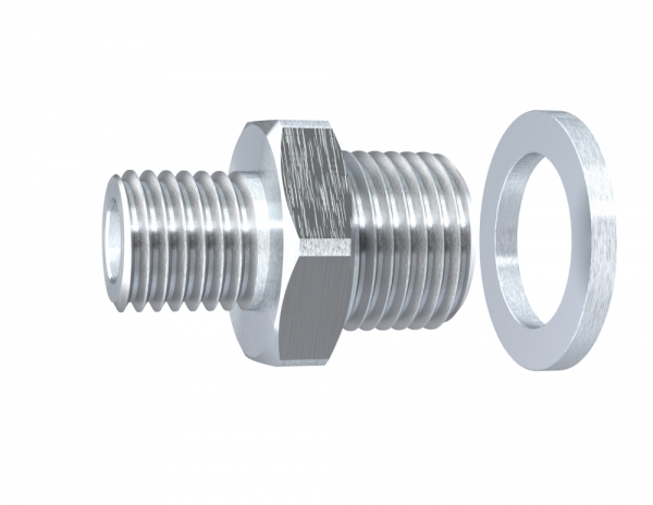 Anschlussnippel für Flachsauger, rund »PFG«, G 1/4 AG, Ø 60-80 mm