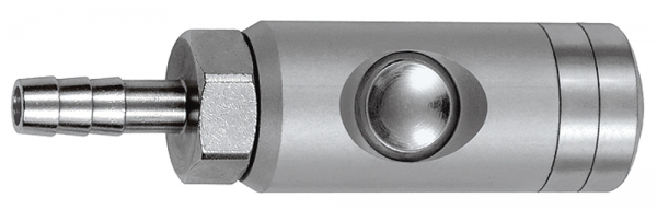Druckknopf-Sicherheitskupplung NW 5,5, drehbar, Alu, Tülle LW 6