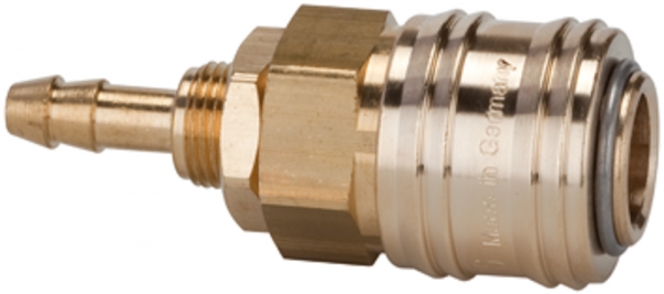 Schnellverschlusskupplung NW 7,2, MS blank, Tülle LW 6, M12x1