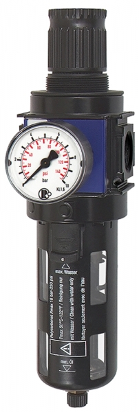 Filterregler »variobloc« mit PC-Behälter, Schutzkorb, BG 2, G 1/2