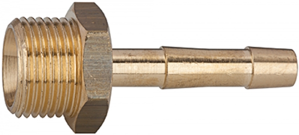Einschraubschlauchtülle, G 1/8, AG zyl., Schl. LW 6 mm, SW 14, MS
