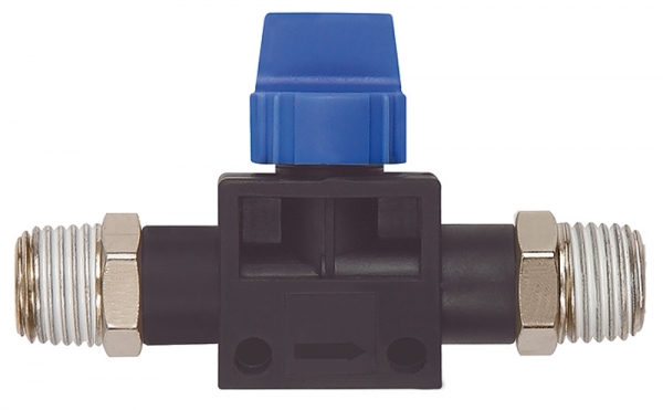 3/2-Wegeventil »Blaue Serie«,AG/AG R 1/4x1/8 Gewindebeschichtung
