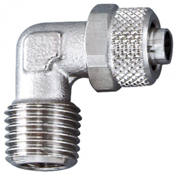 Winkel-Einschraubverschraubung, R 1/8 a., für Schlauch 8/6