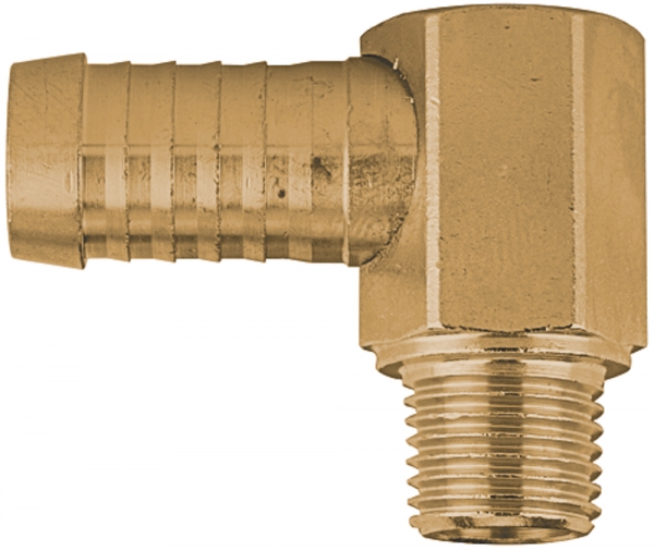 Winkel-Gewindetülle 90°, R 1/2 AG, Schlauchanschluss 19 mm