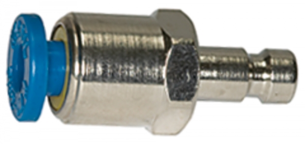 Einstecknippel push-in 4 mm, für Kupplungen NW 2,7, Messing vern.