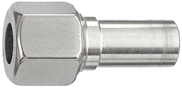 Reduzierung, Rohr-Außen-Ø Zapfen 8 mm, Muffen 6 mm, ES 1.4571