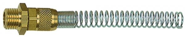Starre Verschraubung, Knickschutzfeder, G 1/8, Schlauch-Ø 6x4