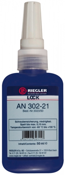 RIEGLER Lock AN 302-21, anaerober Klebstoff,niedrigfest, 50 ml