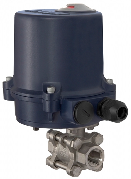 2-Wege-ES-Kugelhahn, elekt. Stellantrieb, 230 V AC, 50 Hz, Rp 1/2