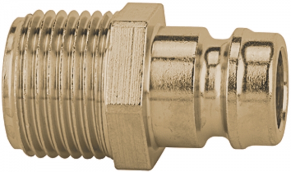 Temperier-Einstecknippel DN 9 mit AG, mit Absperrventil, G 1/4