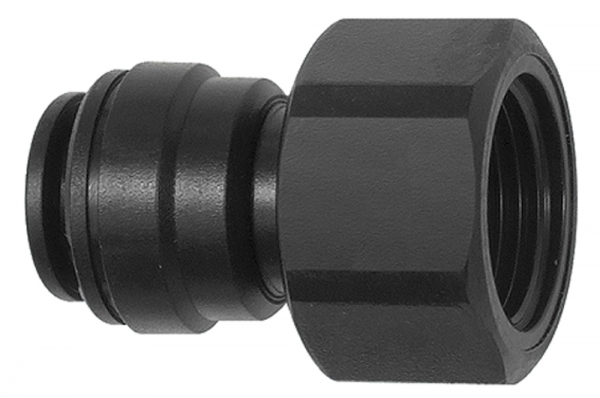 Aufschraubverbinder POM, G 3/8, für Schlauch-Außen-Ø 8 mm