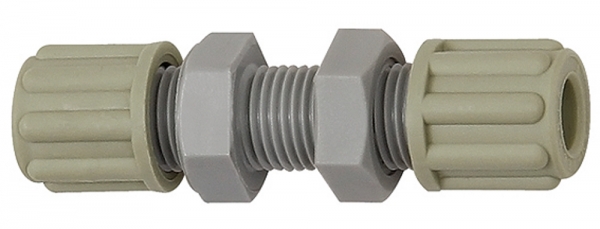 Gerade Schottverbindung, M10x1,0, für Schlauch 4/6 mm, SW 14, PA