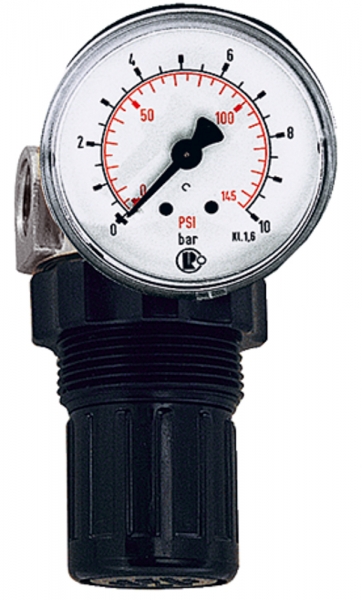 Druckregler für Wasser, inkl. Mano, G 1/4, 0,5-10 bar, PE max.25