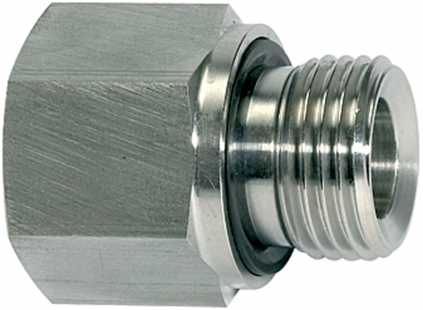 Lange Wechselreduzierung, Weichdicht., G3/8 a. G1/4 i., ES 1.4571
