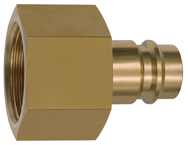 Nippel für Kupplungen NW 19, Messing blank, G 3/4 IG