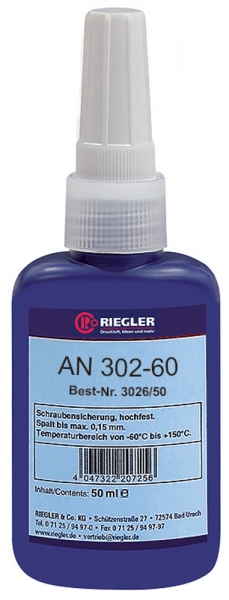 RIEGLER Lock AN 302-60, anaerober Klebstoff, hochfest, 50 ml