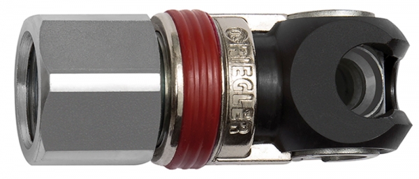 Schwenk-Sicherheitskupplung NW 6, ISO 6150 C, Stahl, NPT 1/2 IG